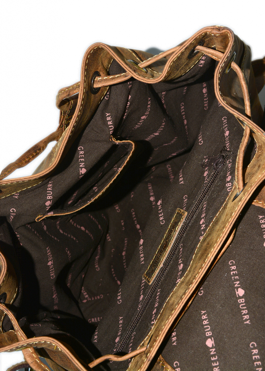 Vintage-Leder Rucksack, braun