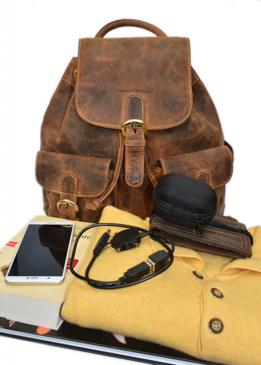 Vintage-Leder Rucksack, braun