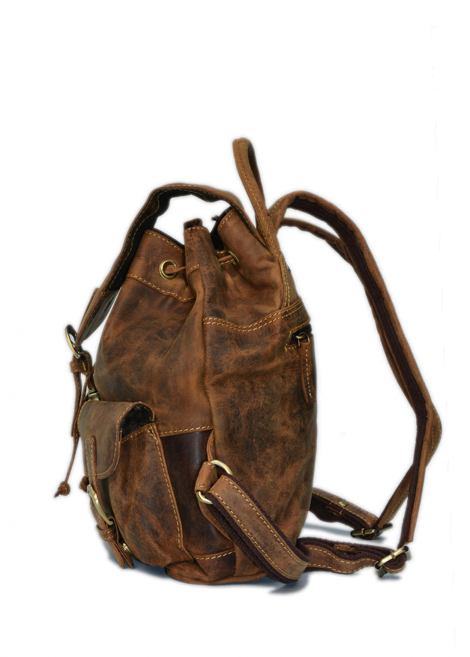 Vintage-Leder Rucksack, braun