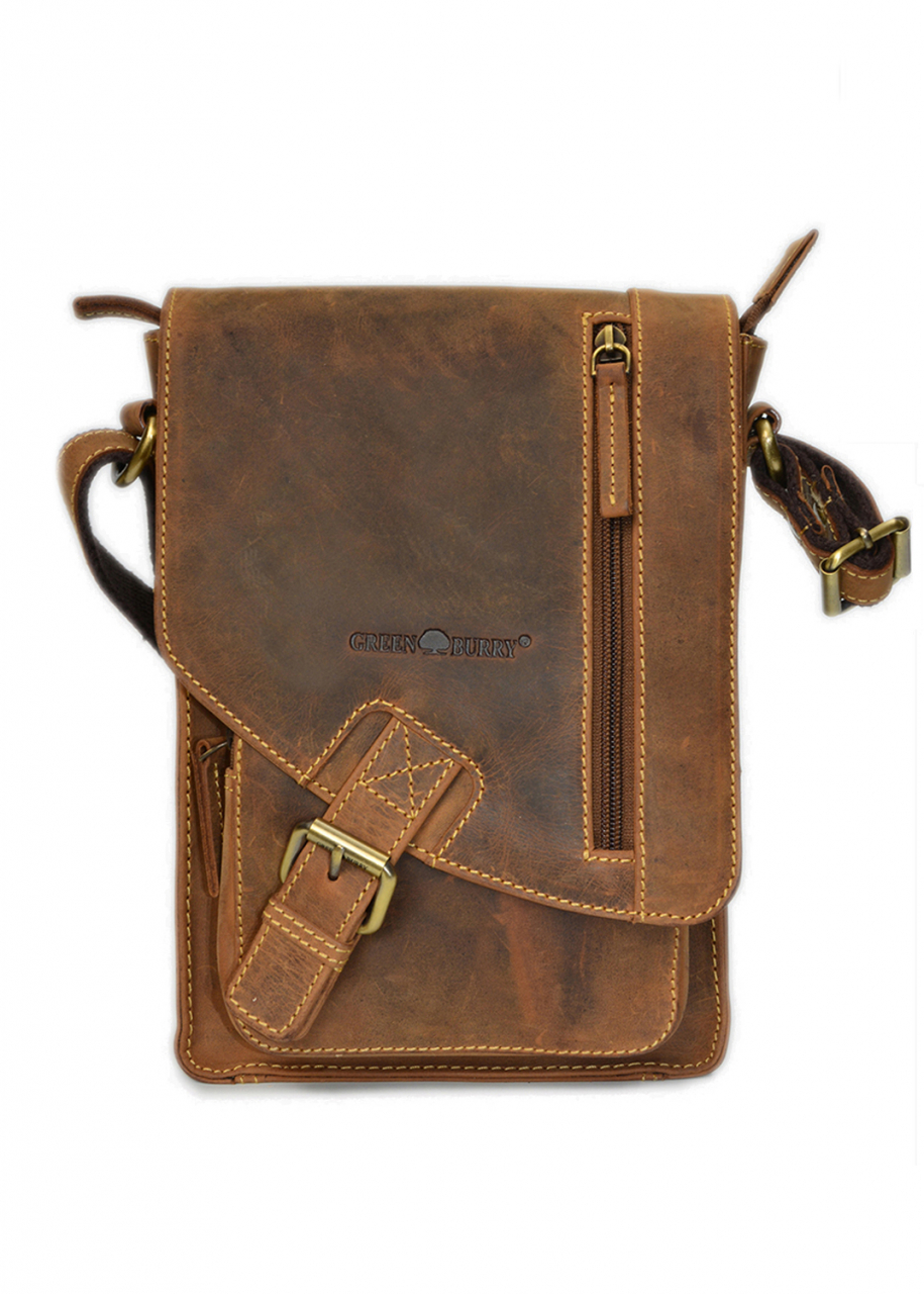 Vintage-Leder Umhängetasche, braun