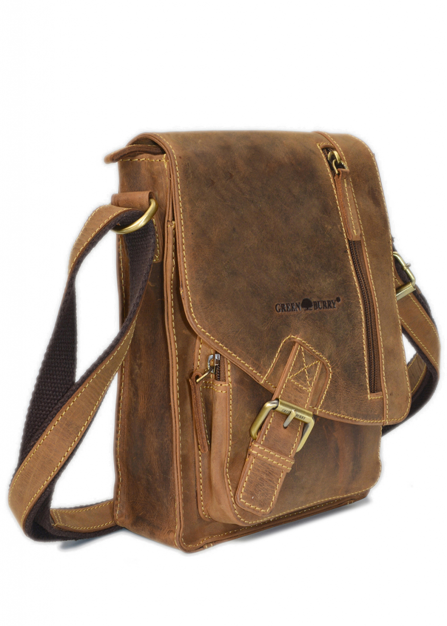 Vintage-Leder Umhängetasche, braun