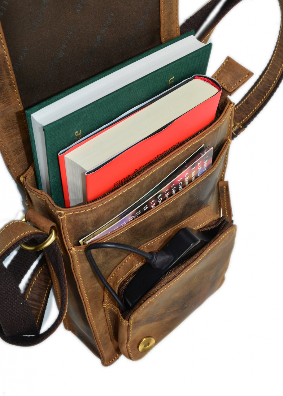 Vintage-Leder Umhängetasche, braun