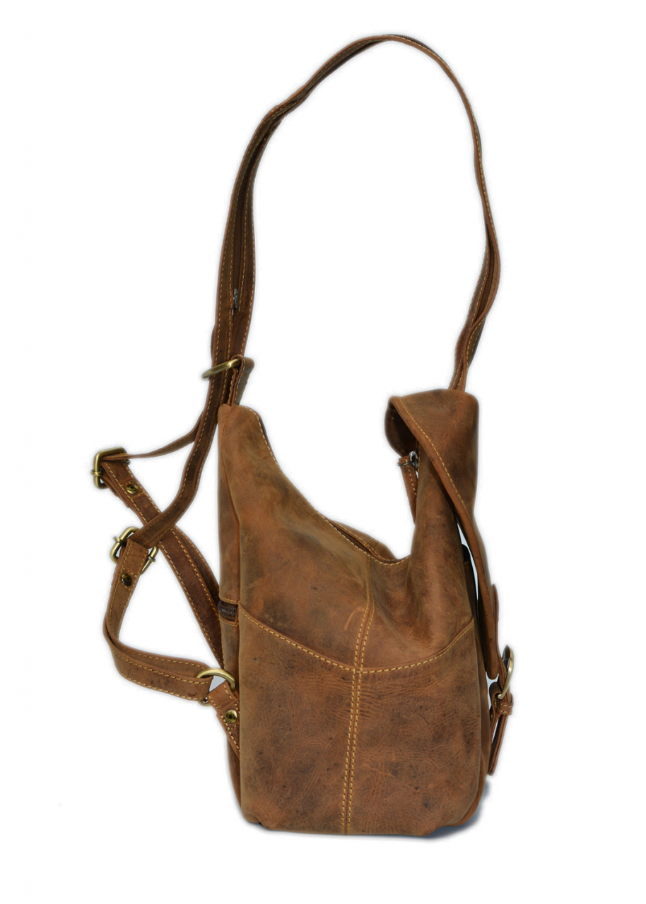 Vintage-Leder Rucksack, braun