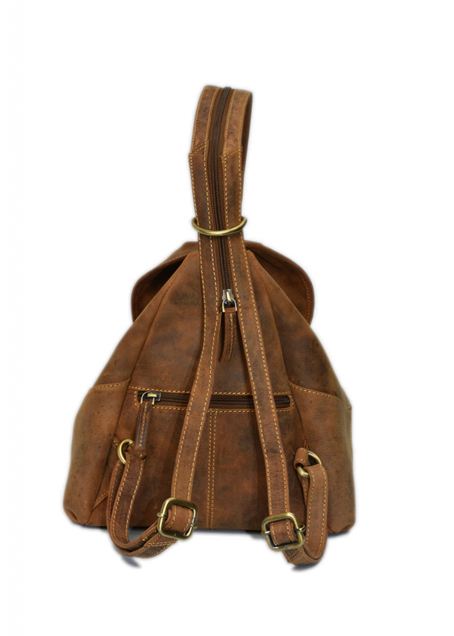 Vintage-Leder Rucksack, braun