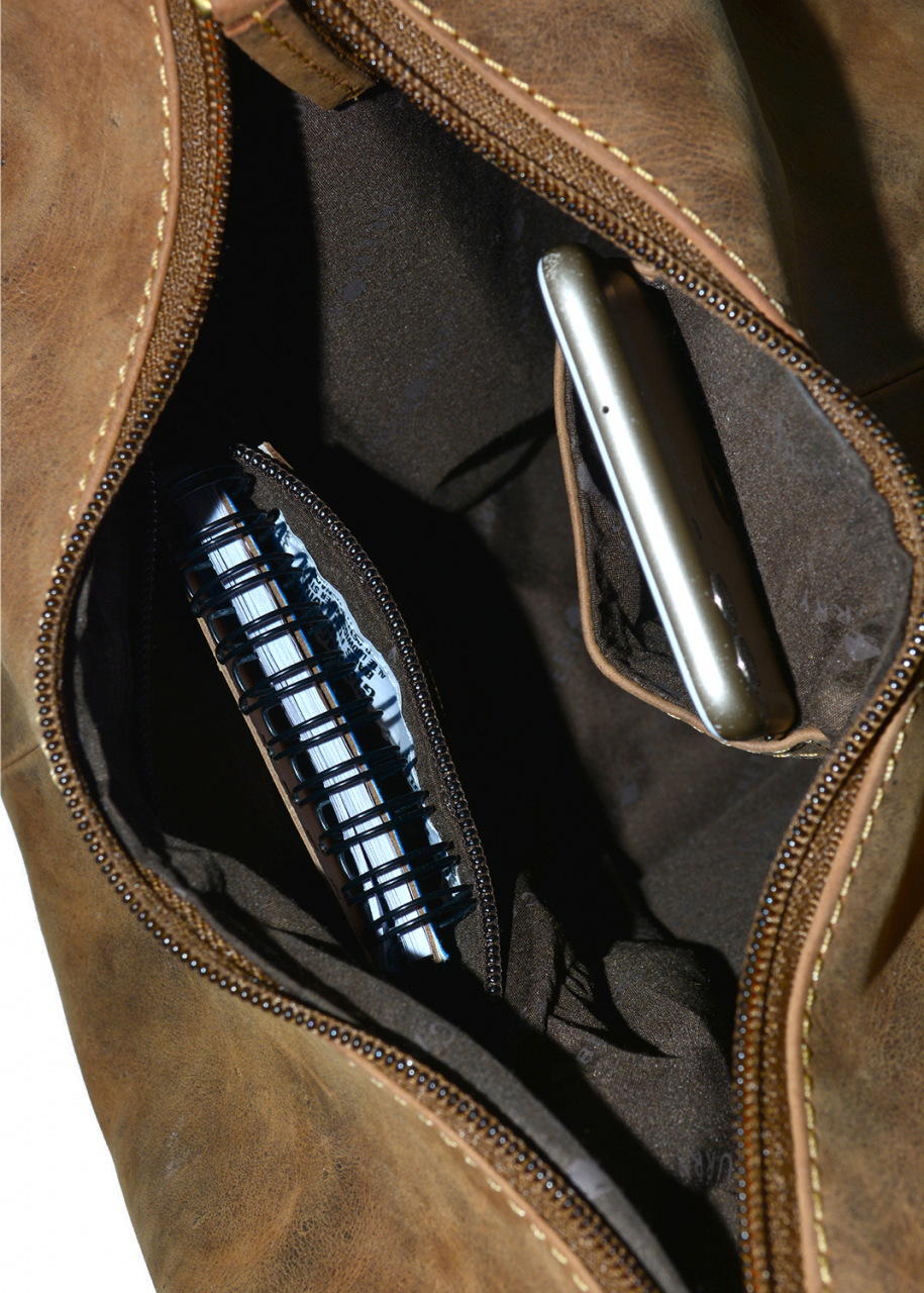 Vintage-Leder Rucksack, braun