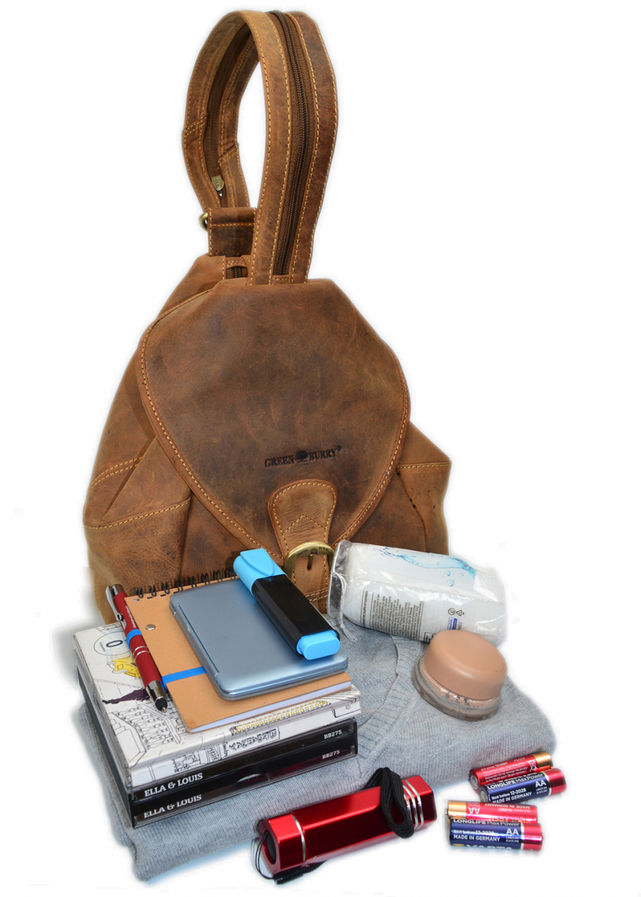 Vintage-Leder Rucksack, braun