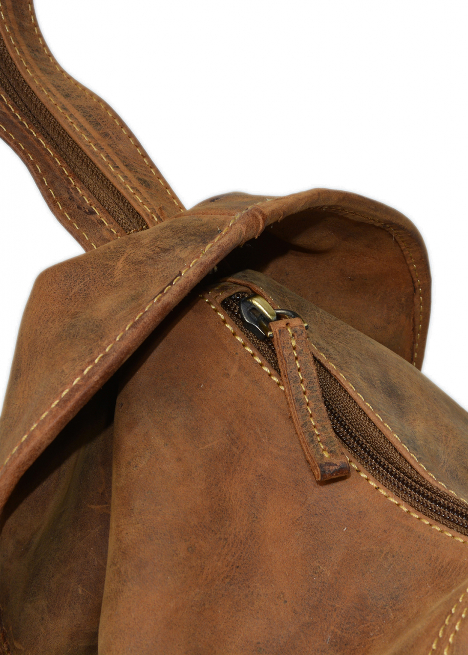 Vintage-Leder Rucksack, braun