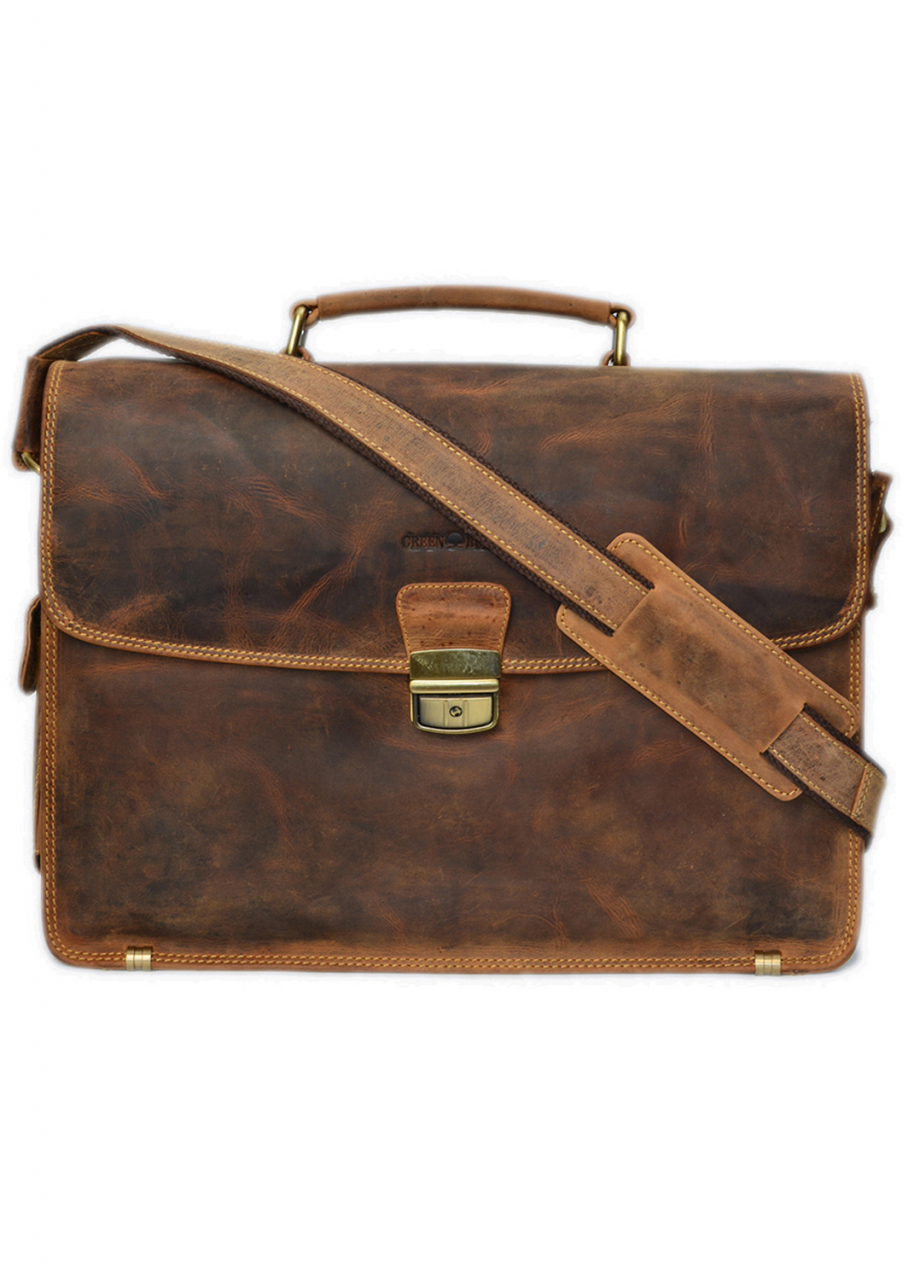 Vintage-Leder Aktentasche braun