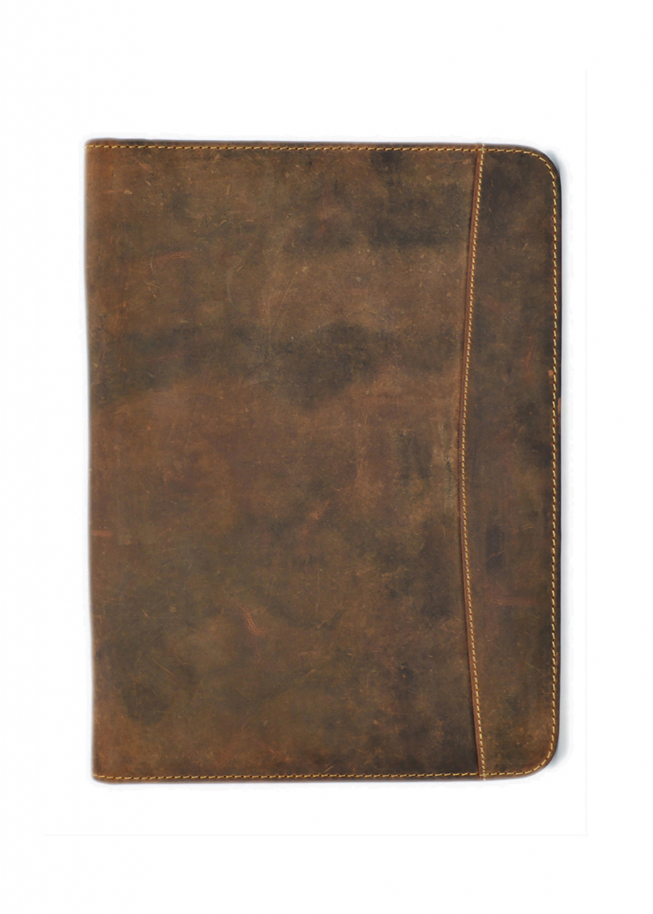 Vintage-Leder A4-Schreibmappe, braun