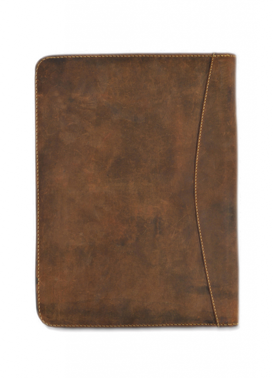 Vintage-Leder A4-Schreibmappe, braun