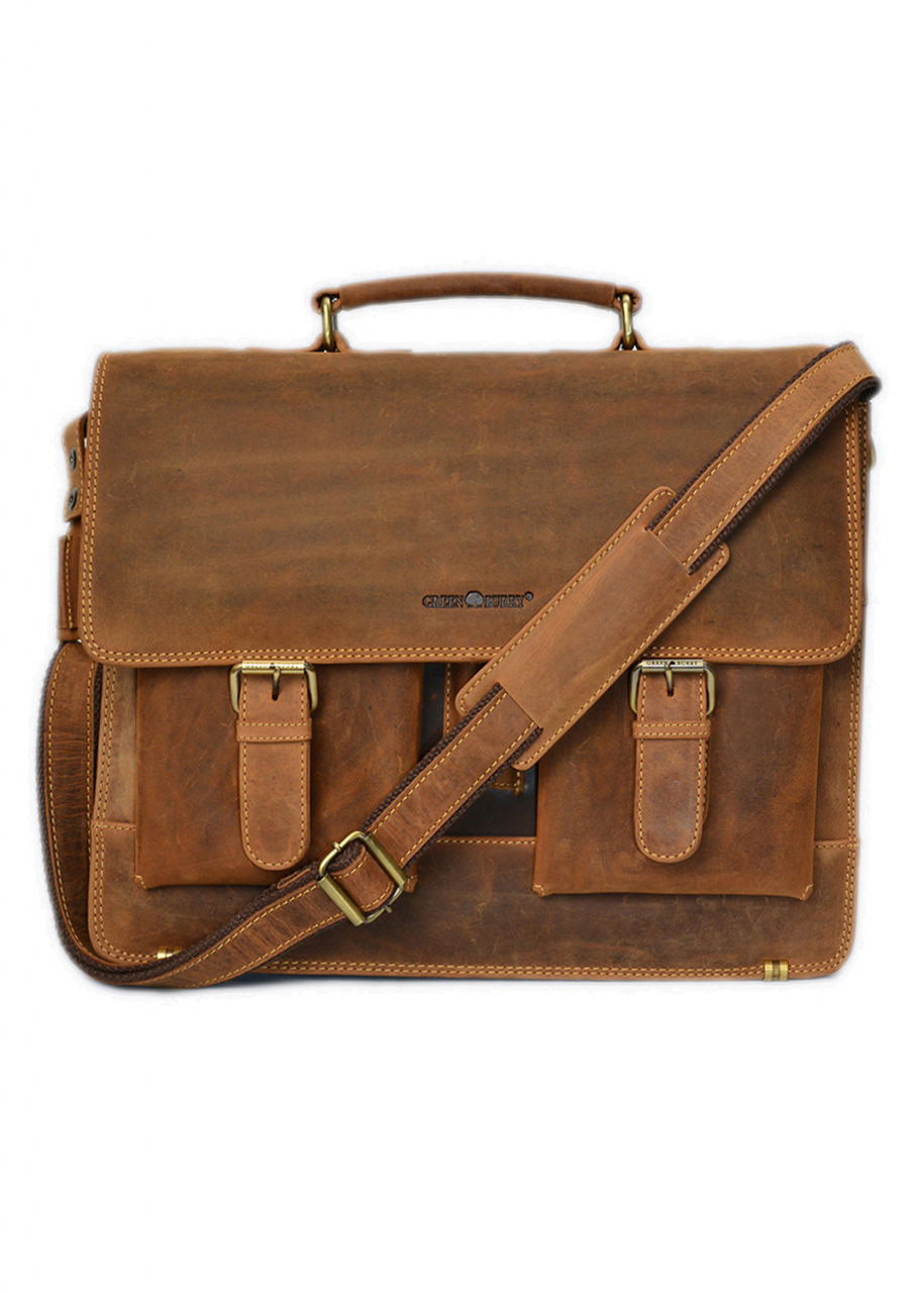 Vintage-Leder Aktentasche braun