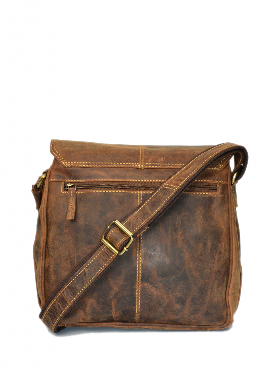 Vintage-Leder Umhängetasche Farbe braun