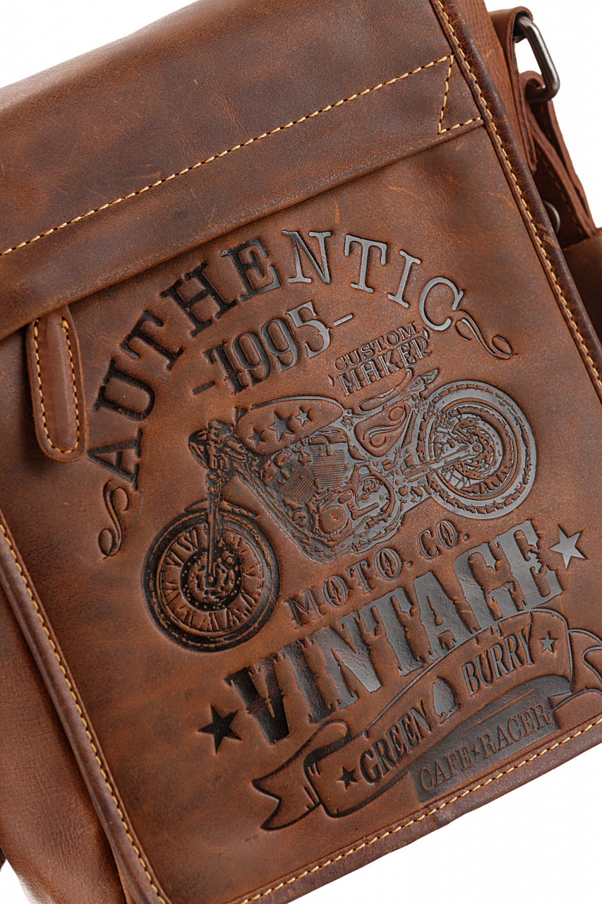 Cafe- Racer Flapzip Umhänger Leder