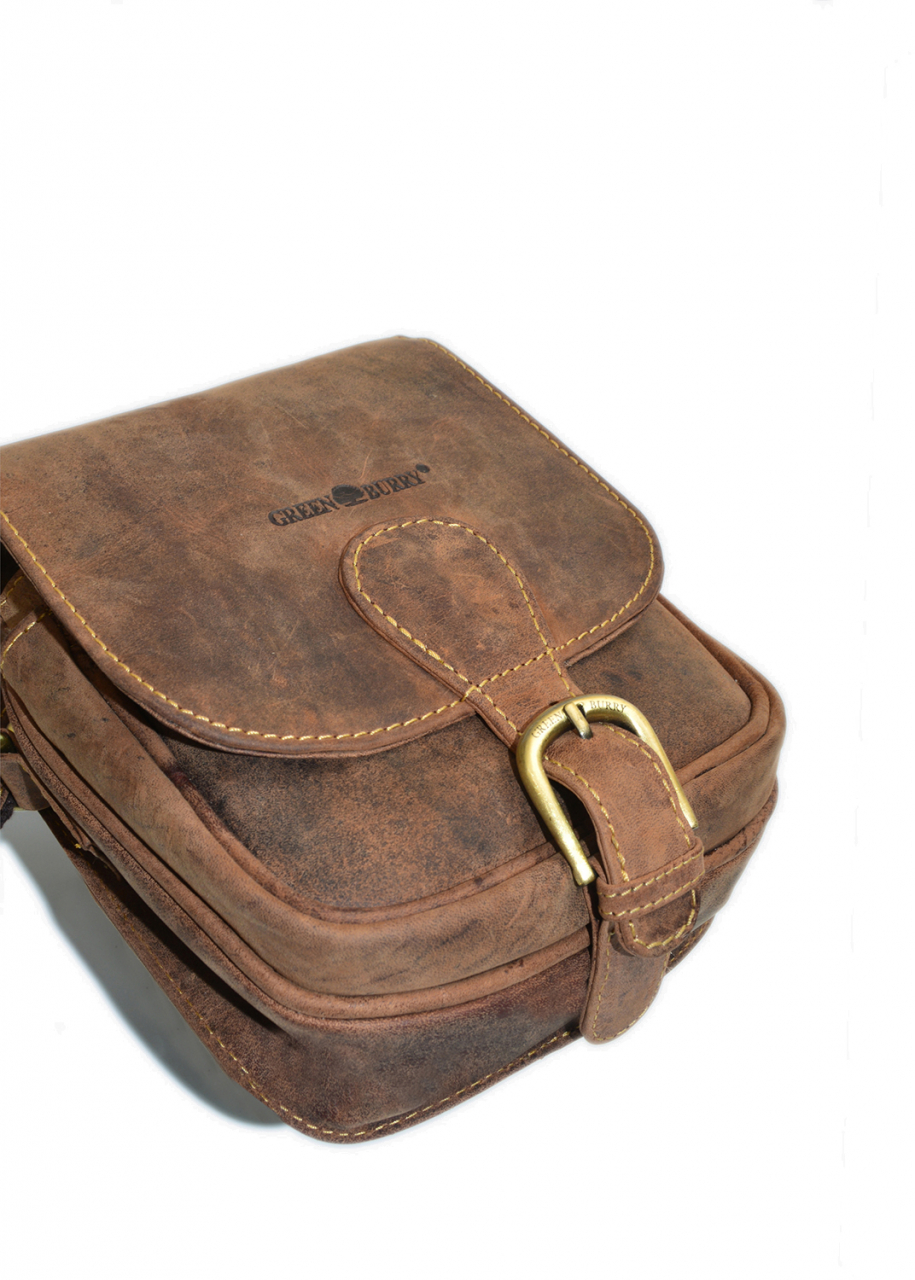 Vintage-Leder Umhängetasche, braun