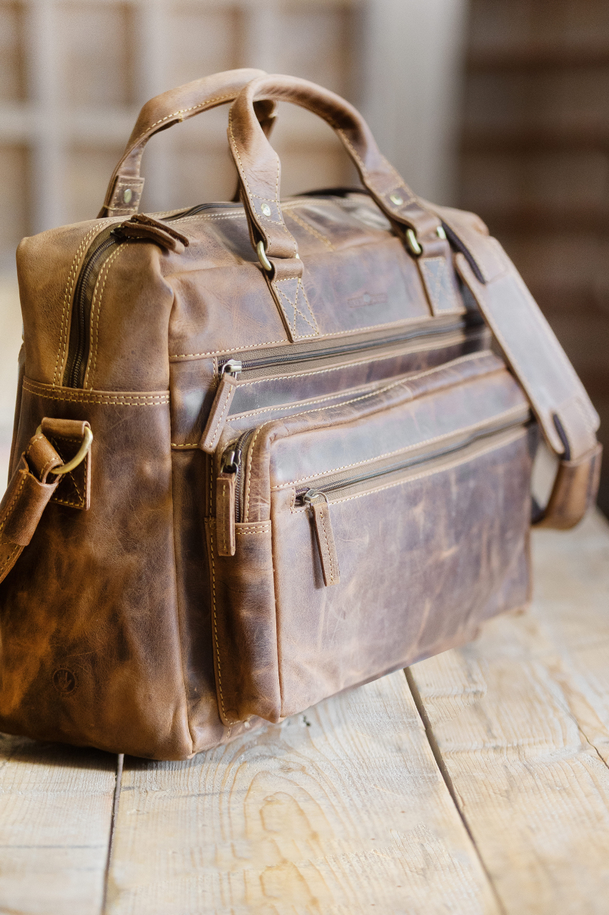 Vintage Business Trolley Leder