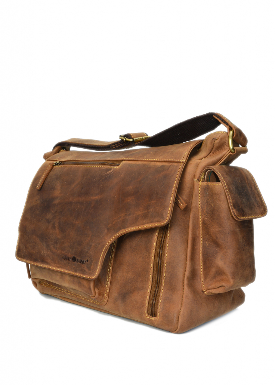 Vintage-Leder Umhängetasche, braun