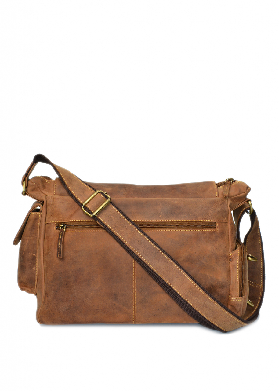 Vintage-Leder Umhängetasche, braun