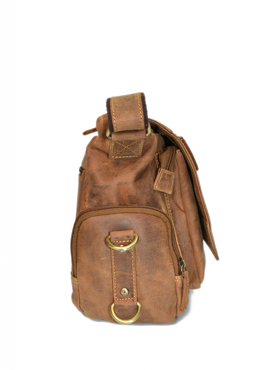 Vintage-Leder Umhängetasche, braun