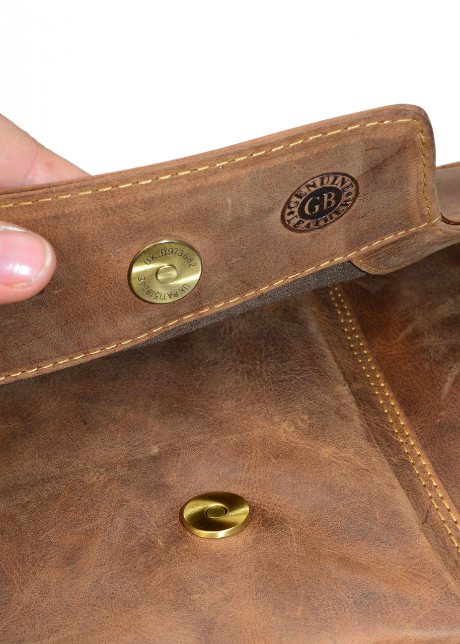 Vintage-Leder Umhängetasche, braun