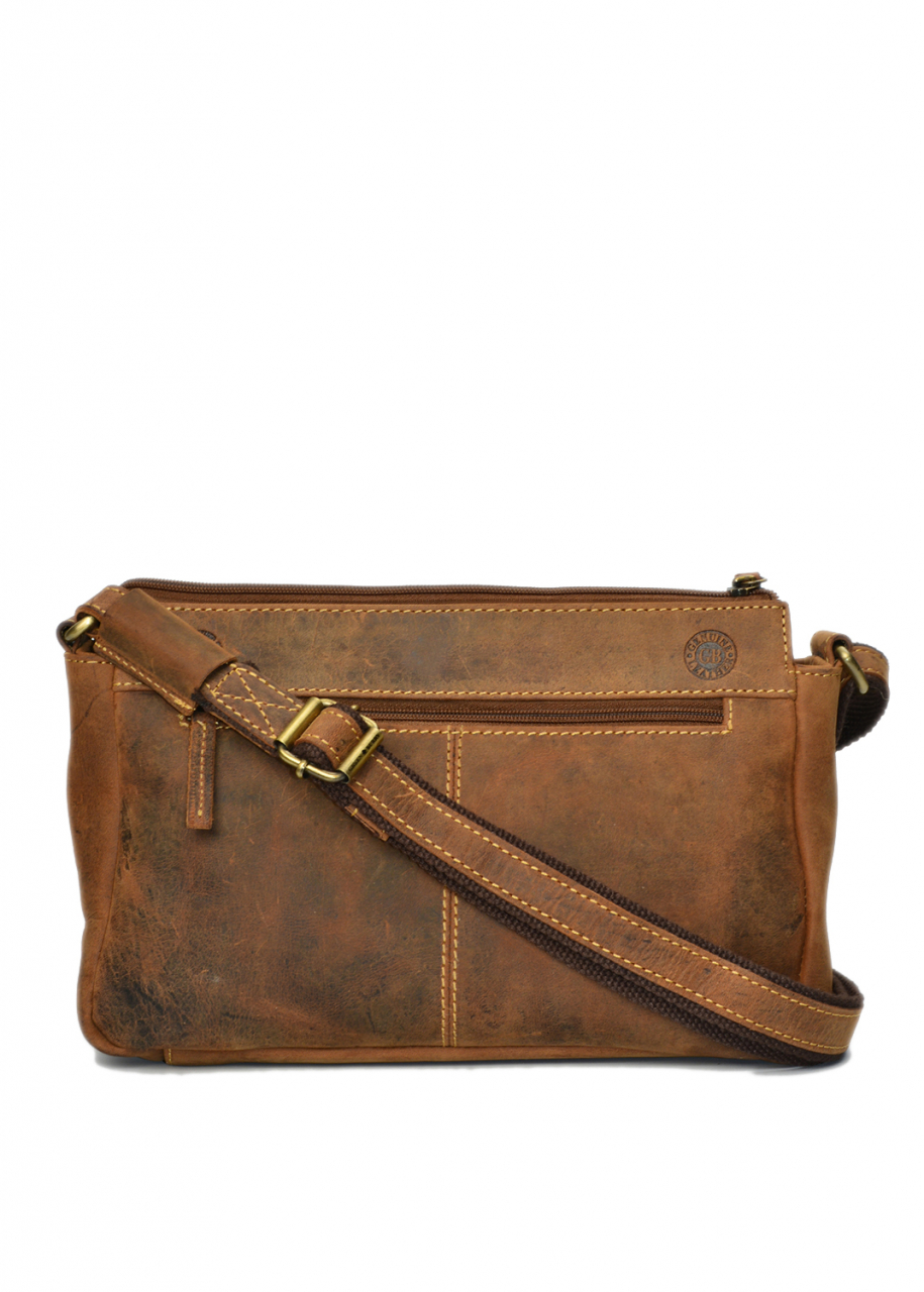 Vintage-Leder Umhängetasche braun