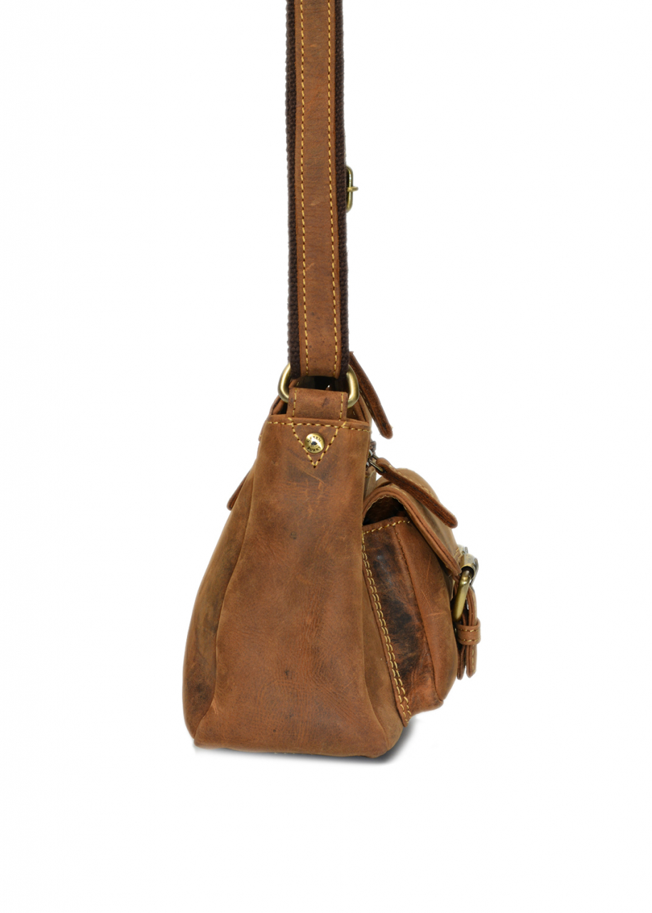 Vintage-Leder Umhängetasche braun