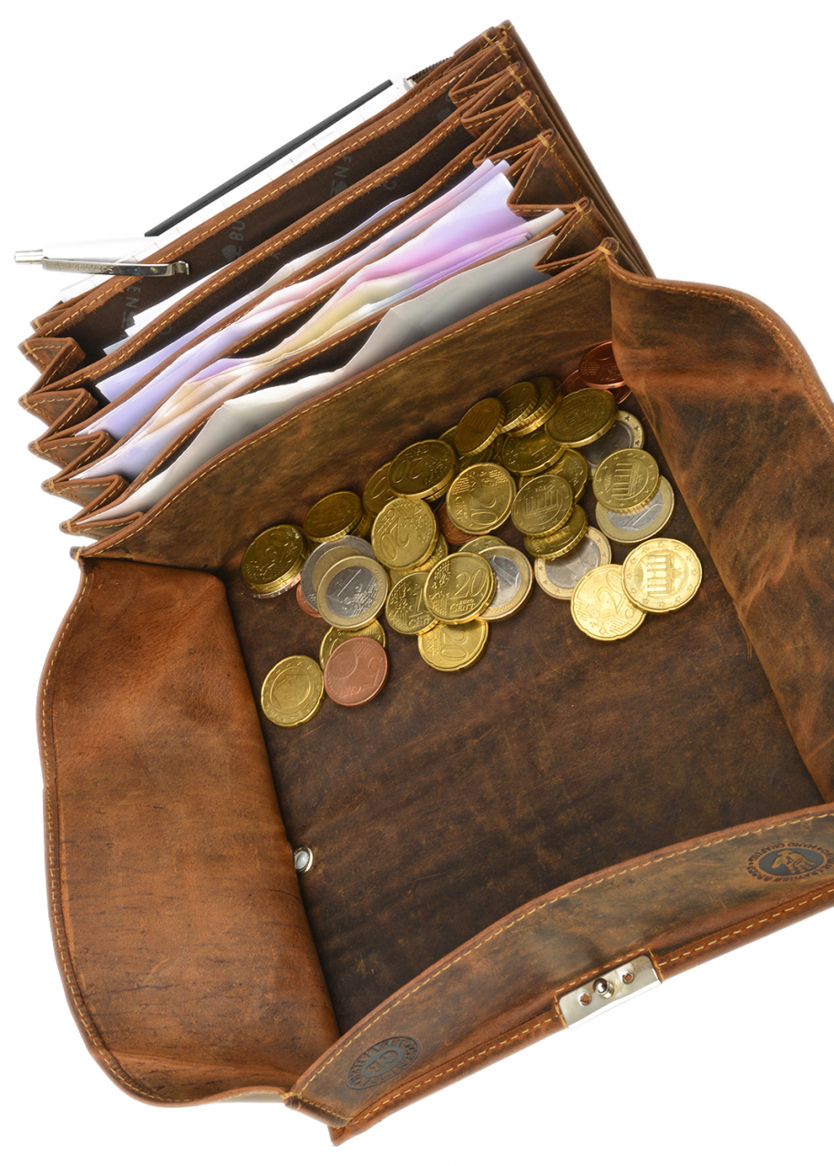 Vintage Kellnerbörse Leder