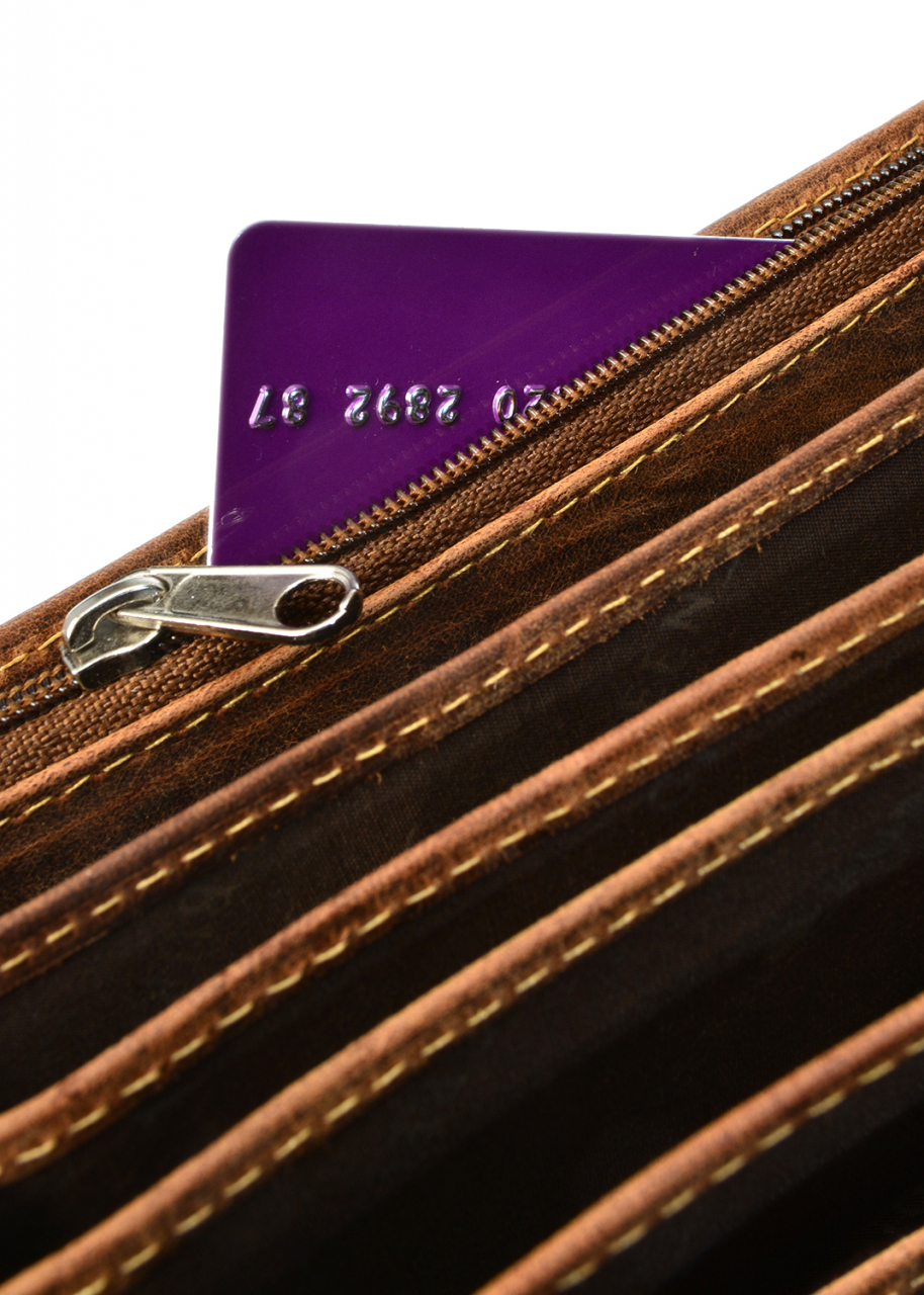 Vintage Kellnerbörse Rindleder