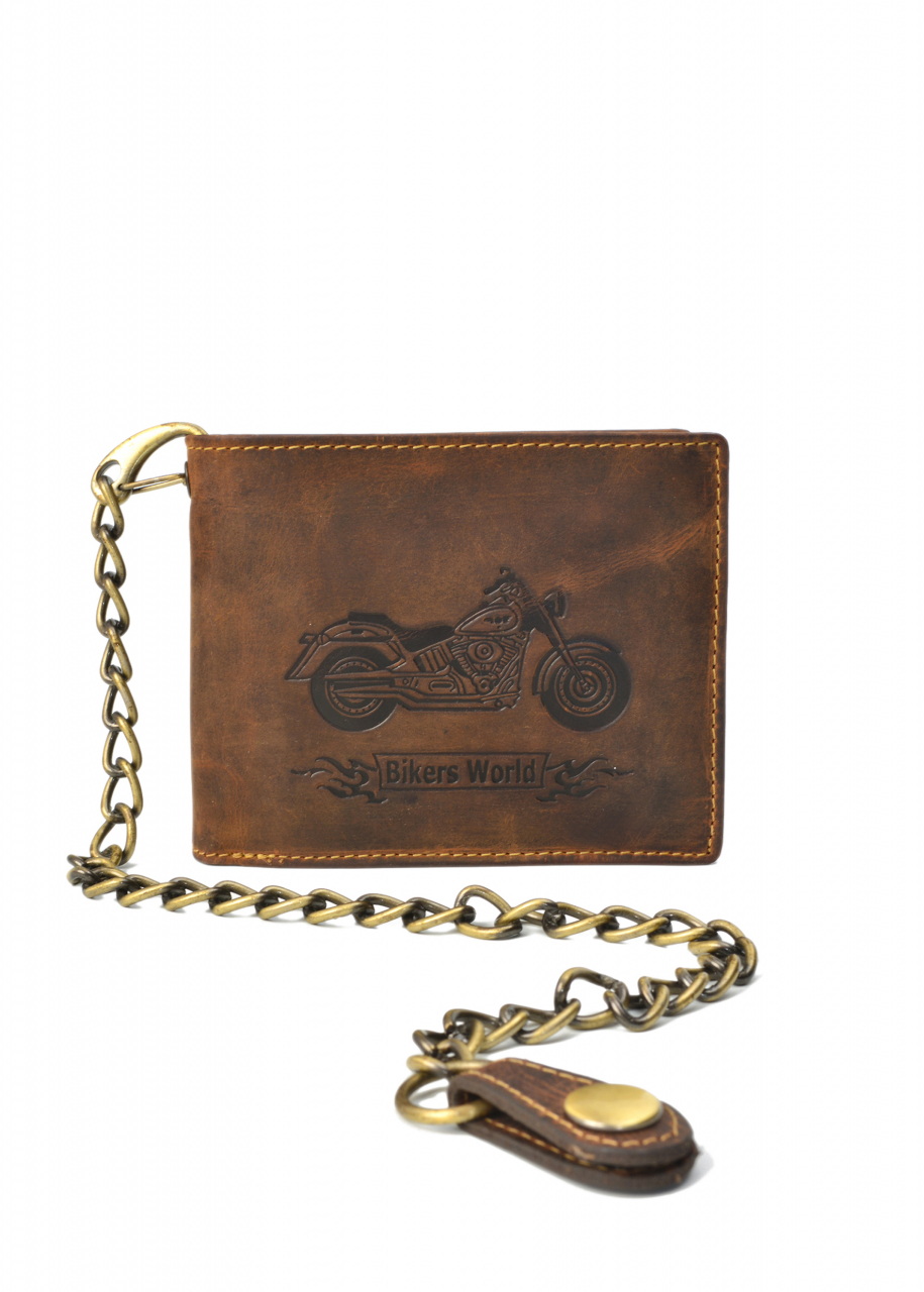 Vintage Biker wallet Scheintasche Leder
