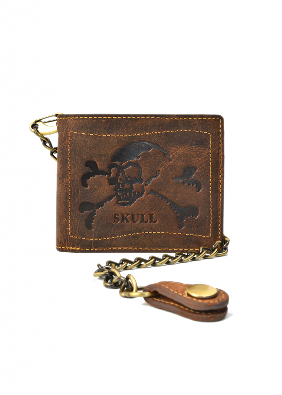 Vintage Skull wallet Scheintasche Leder