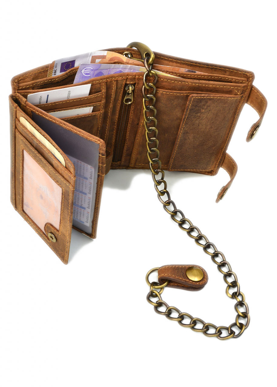 Vintage wallet Kombibörse Truck Leder