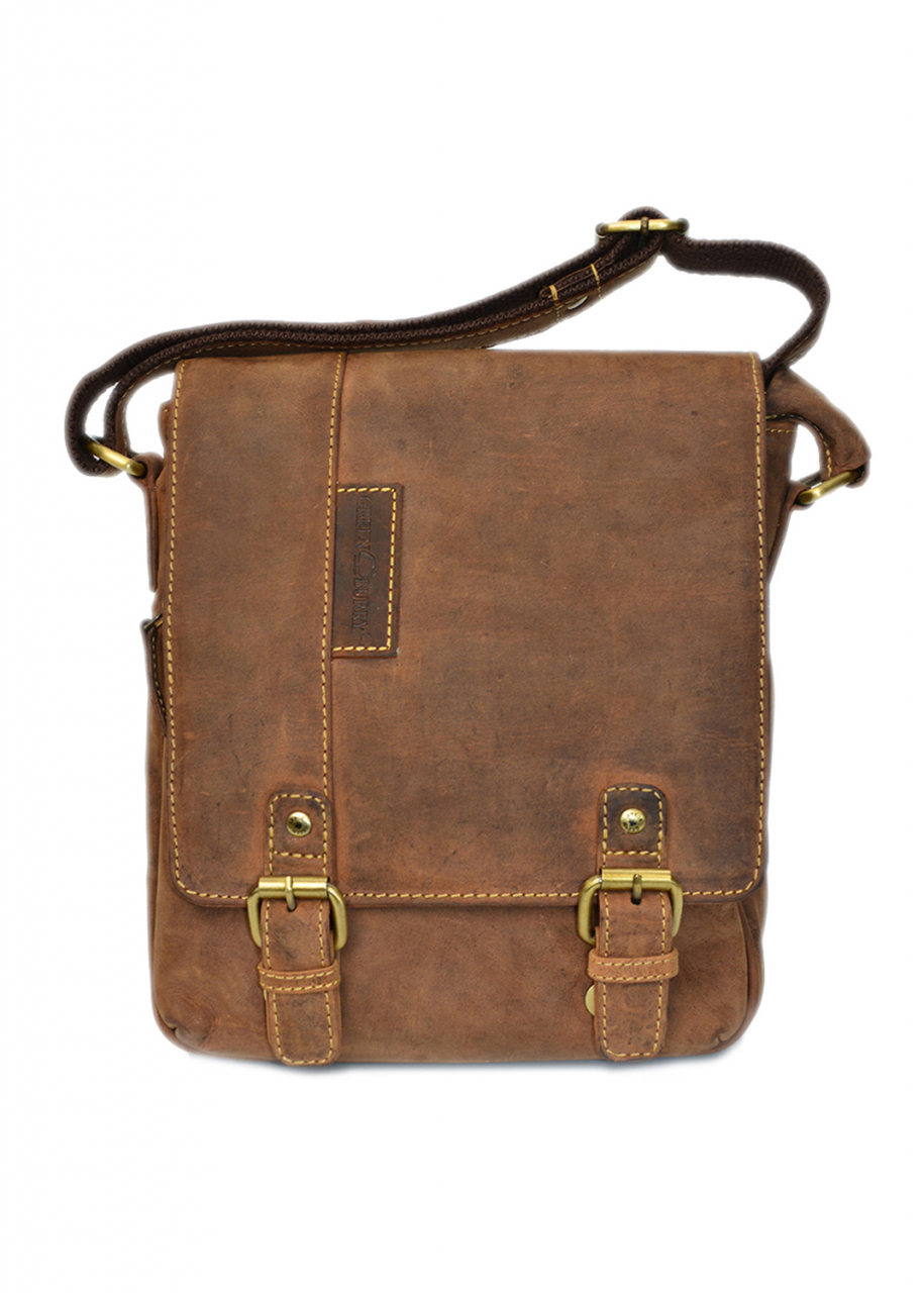 Vintage-Leder Umhängetasche Farbe braun