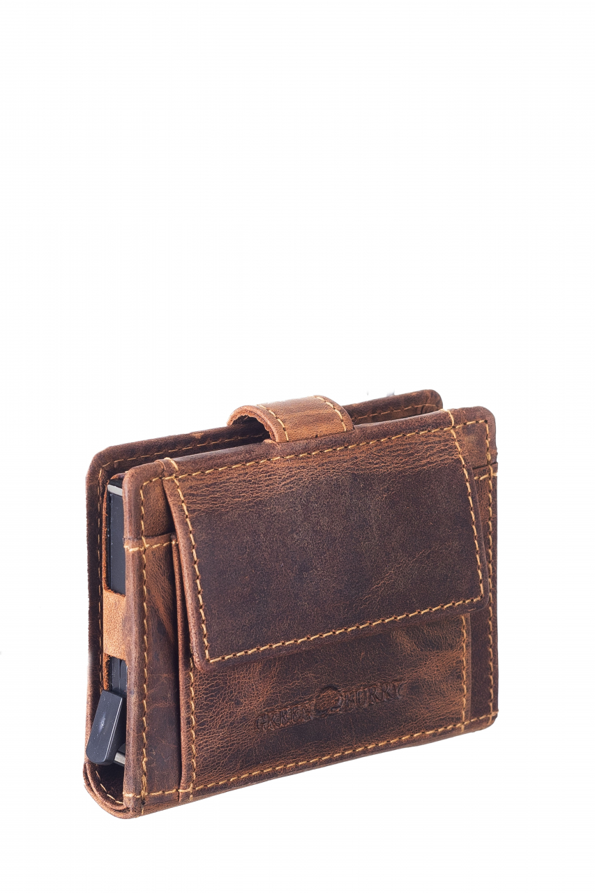 Vintage original RFID card slider coin brown