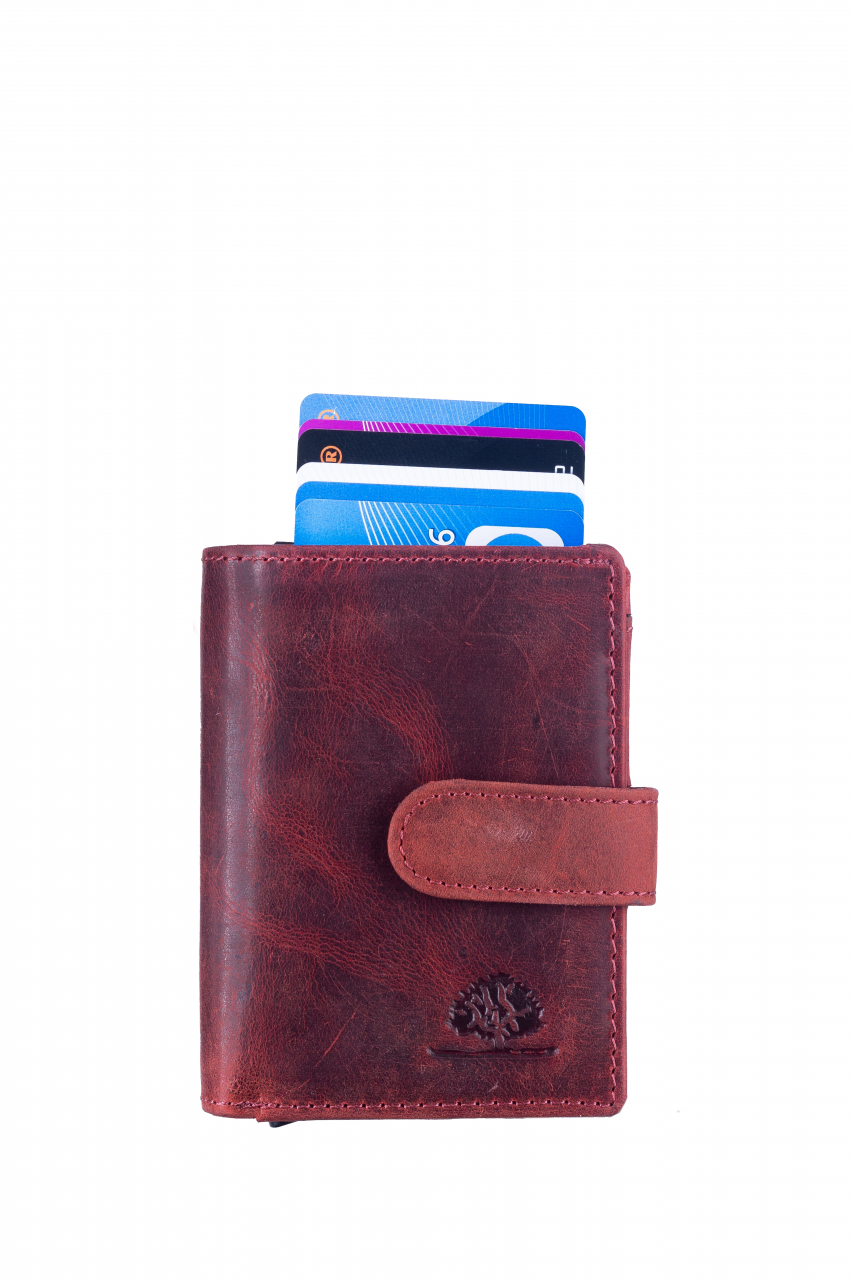 Vintage original RFID card slider coin rusty red