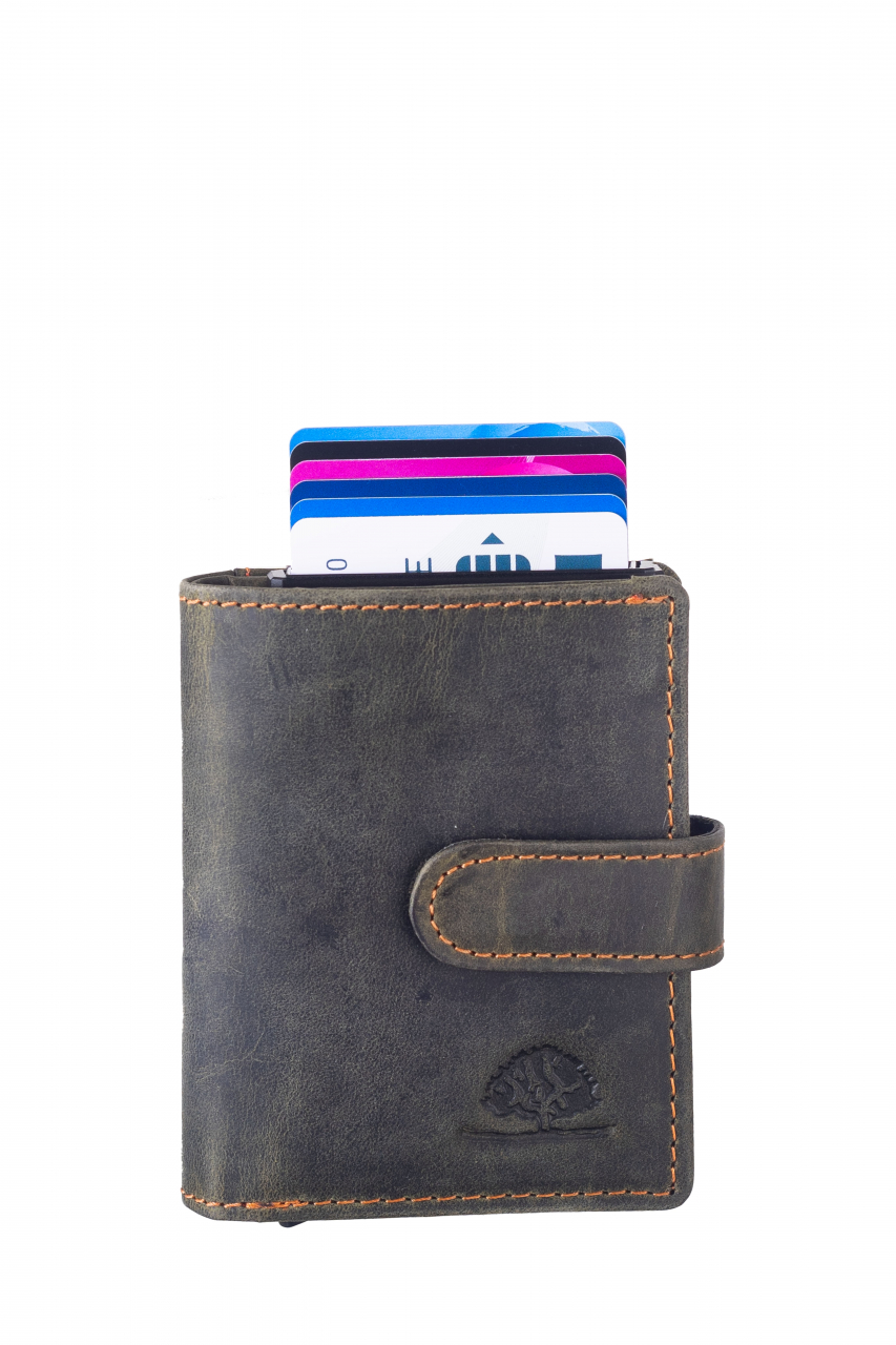 Vintage original RFID card slider coin green/orange