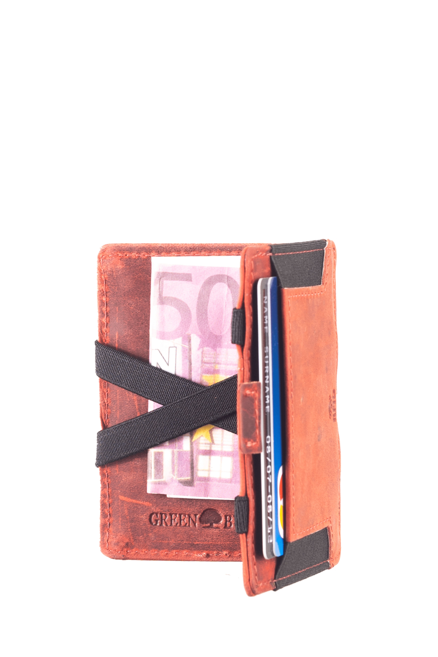Vintage magic wallet coinpocket RFID red