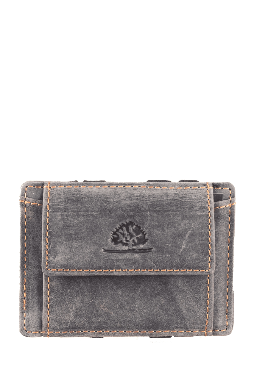 Vintage magic wallet coinpocket RFID steel blue