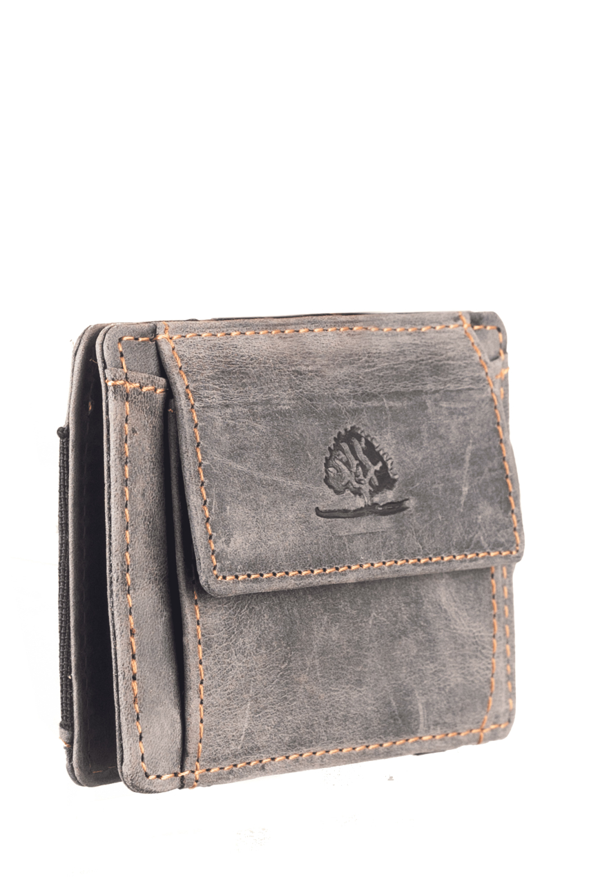 Vintage magic wallet coinpocket RFID steel blue