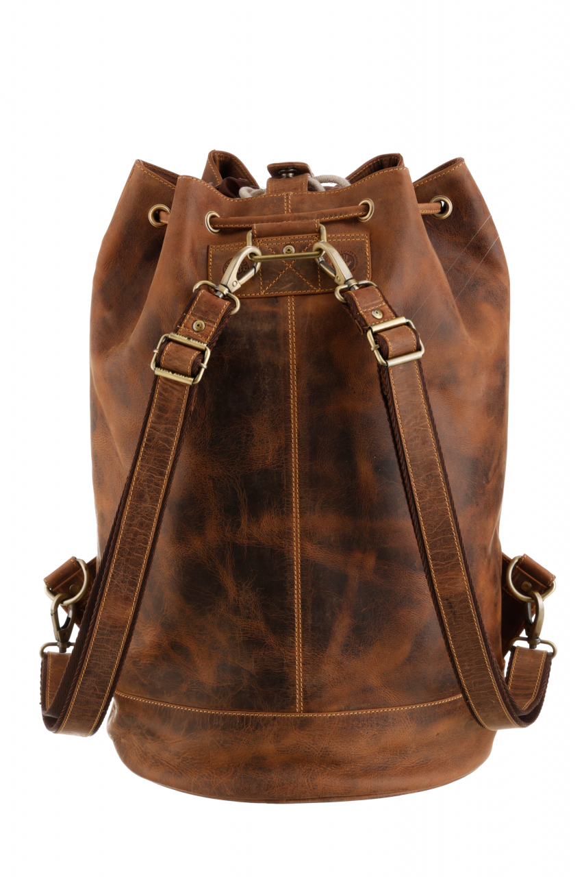 Vintage Seasack Rucksack Leder