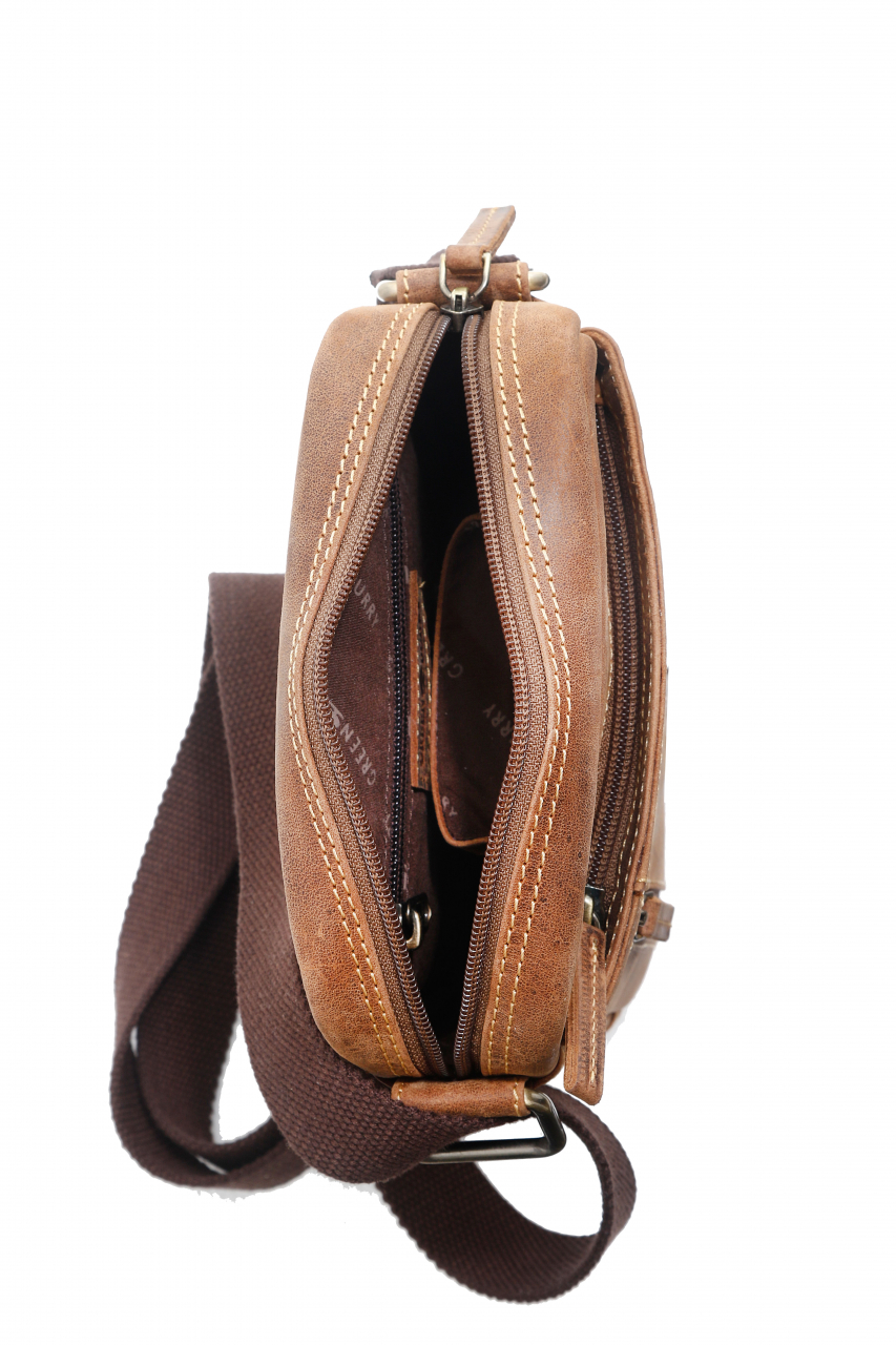 Vintage Travel-4 Umhänger Leder