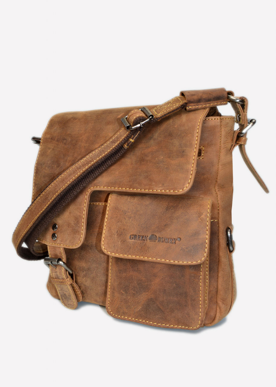 Vintage-Leder Umhängetasche Farbe braun