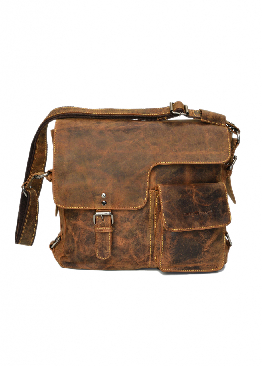 Vintage-Leder Umhängetasche Farbe braun