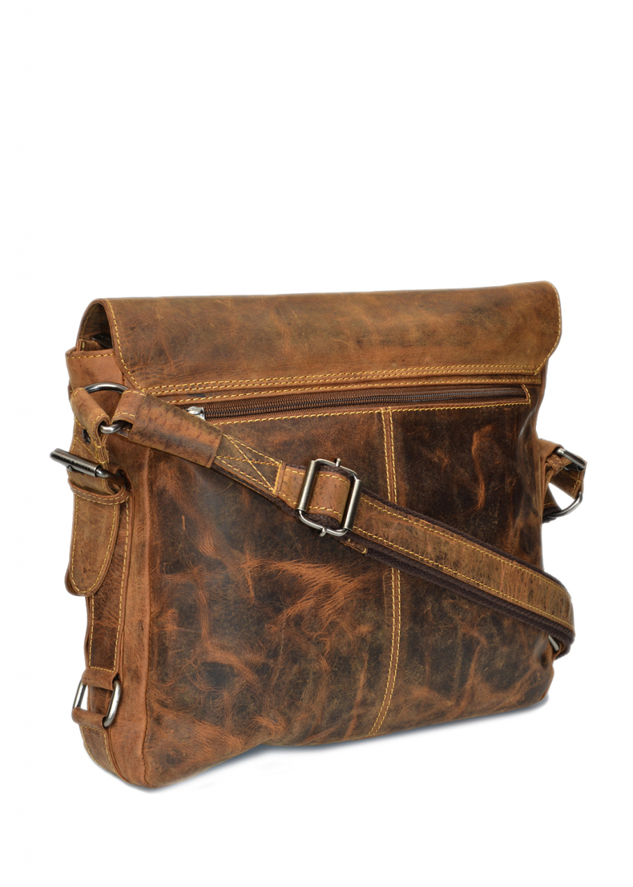 Vintage-Leder Umhängetasche Farbe braun