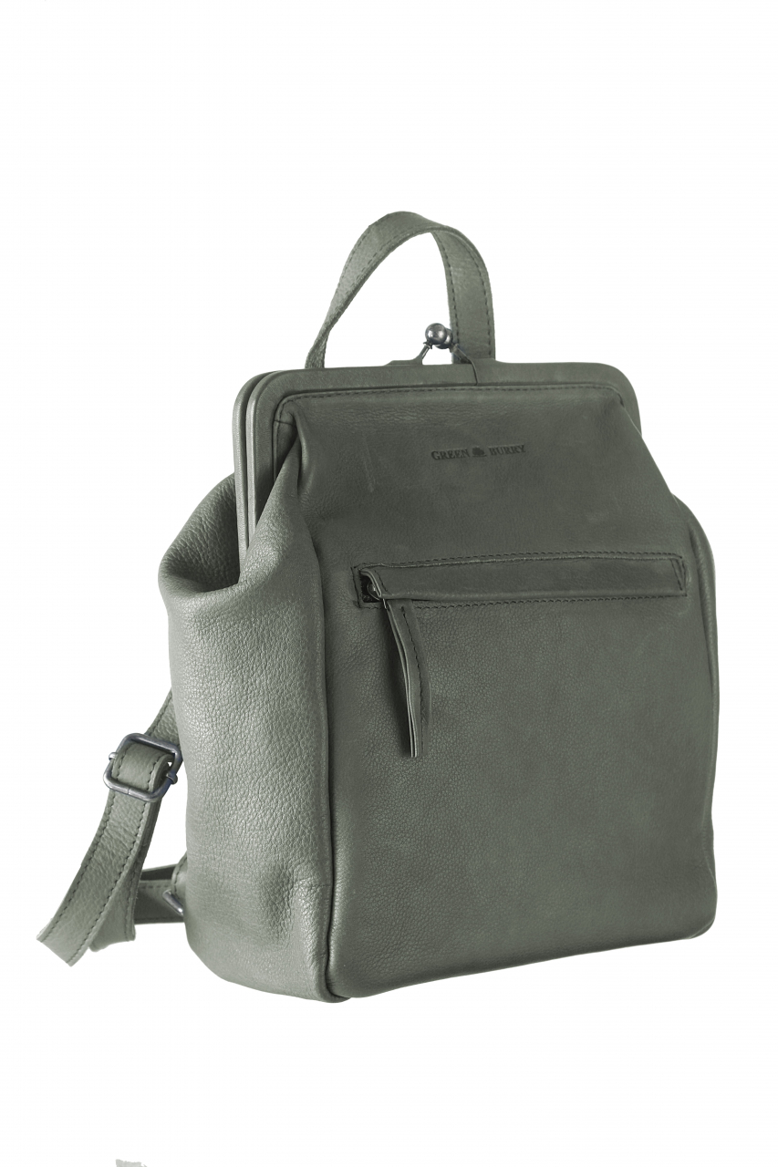 Vintage washed city- backpack olive