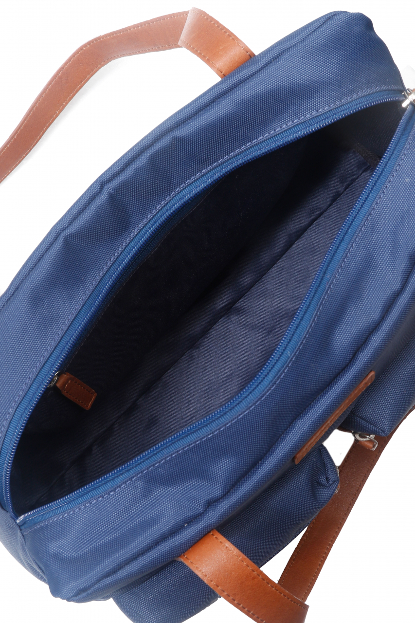 Nylon/Naturleder Shopper Emily azurblau