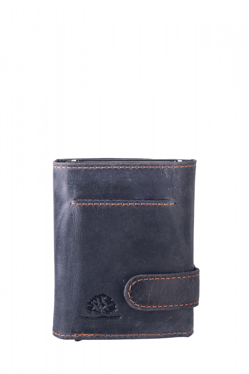 Vintage original RFID card slider zip blue