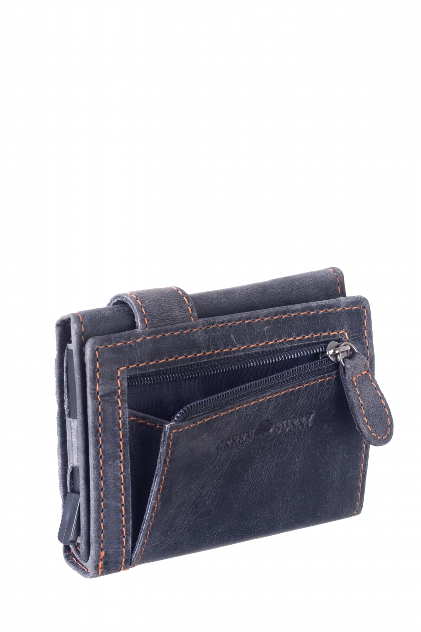 Vintage original RFID card slider zip blue