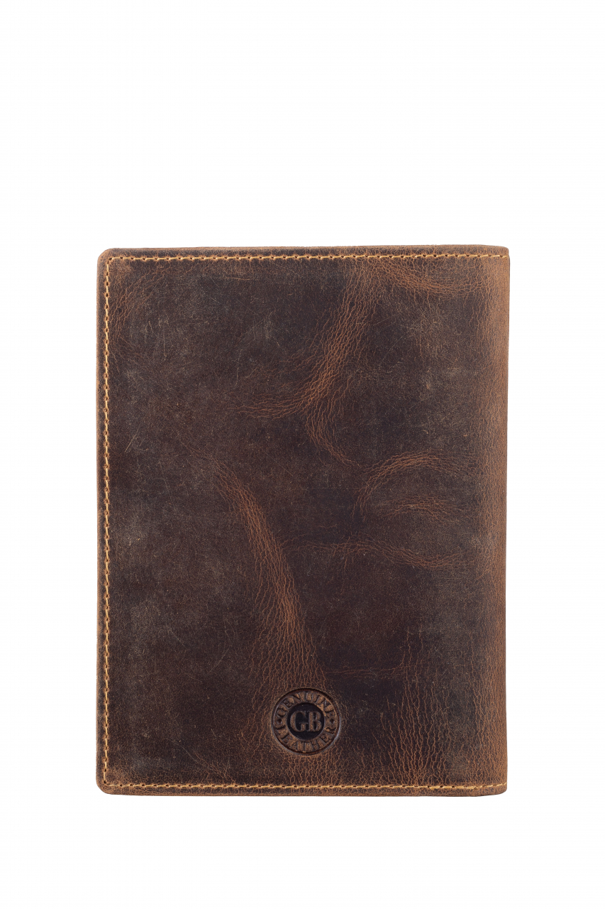 Vintage Ausweismappe 4tlg. Hecht brown Leder