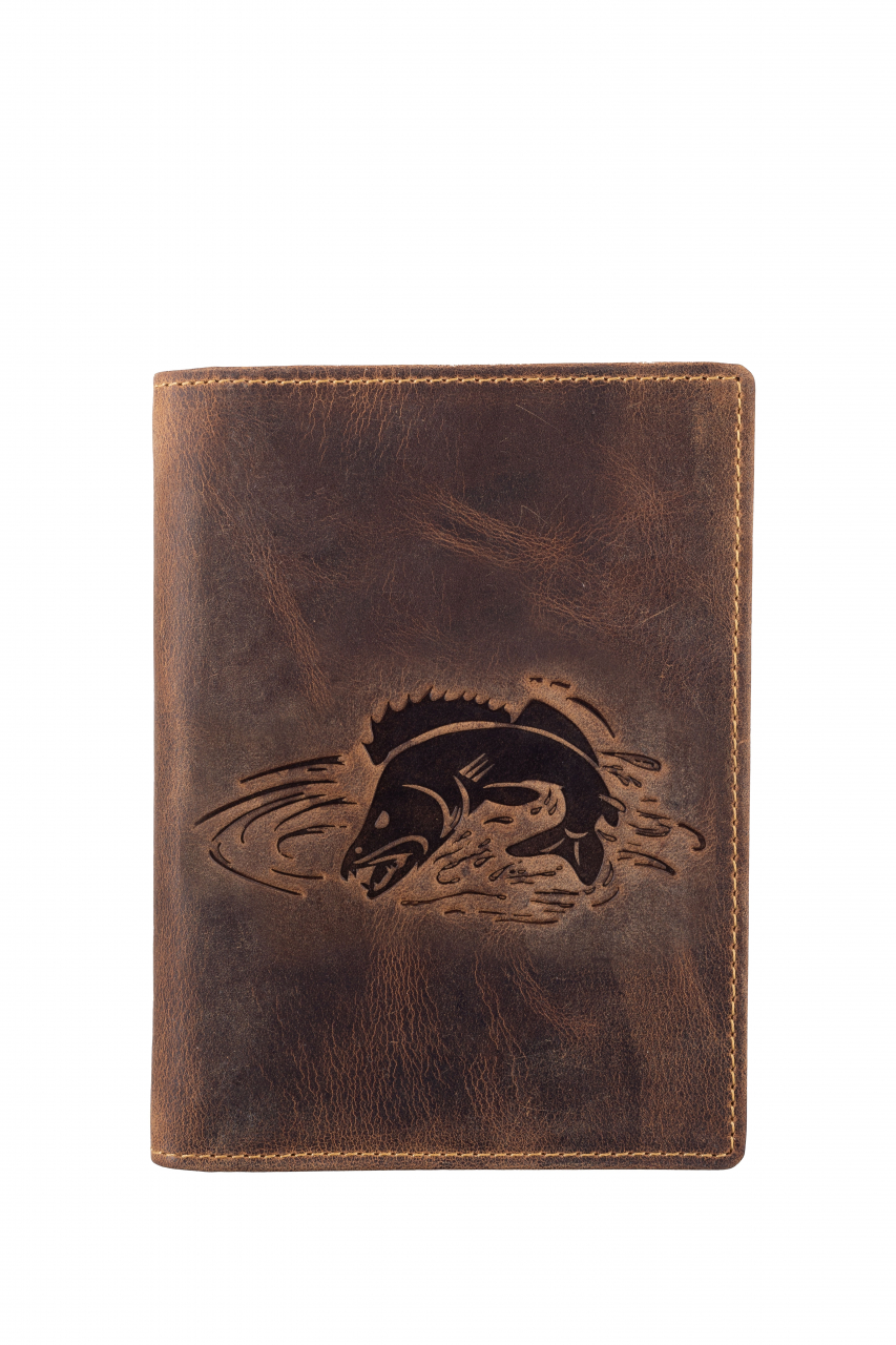 Vintage Ausweismappe 4tlg. Zander Leder brown