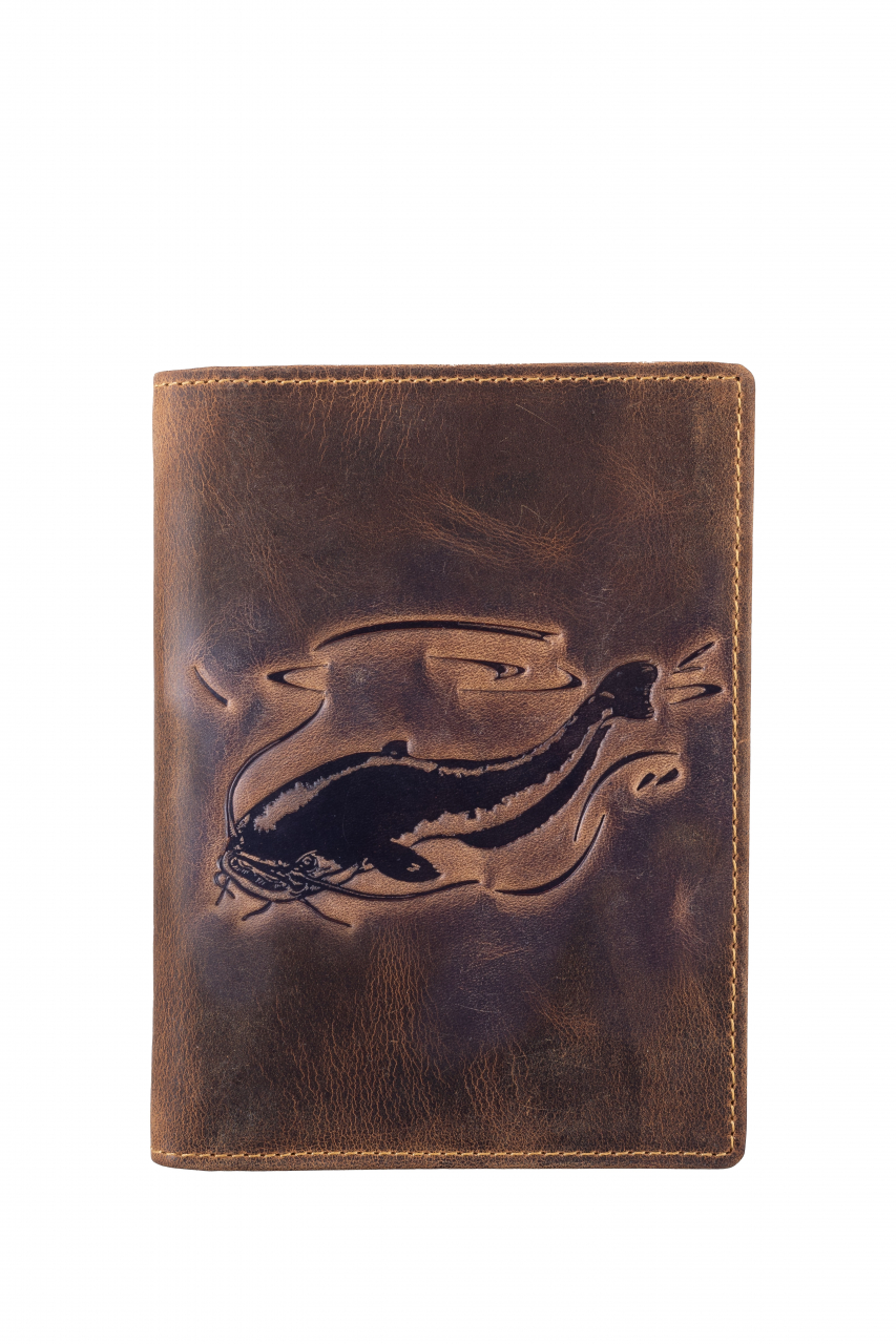 Vintage Ausweismappe 4tlg. Wels brown Leder