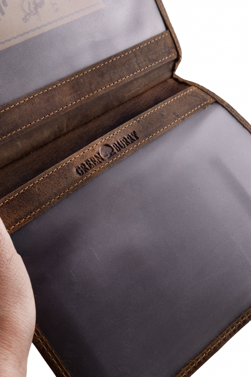 Vintage Ausweismappe 4tlg. Wels brown Leder